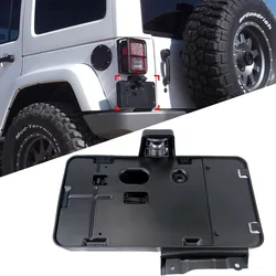 Rear License Plate Holder Frame For Jeep Wrangler JK 2007-2017 US Version Registration Number Plate Mounting Bracket w/ Light