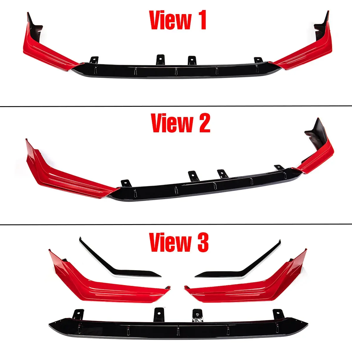 FE180 Front Bumper Spoiler Lip Chin Bumper Body Kits Splitter For Honda For Civic FE180 2022-2023 Front Bumper Guard Protection