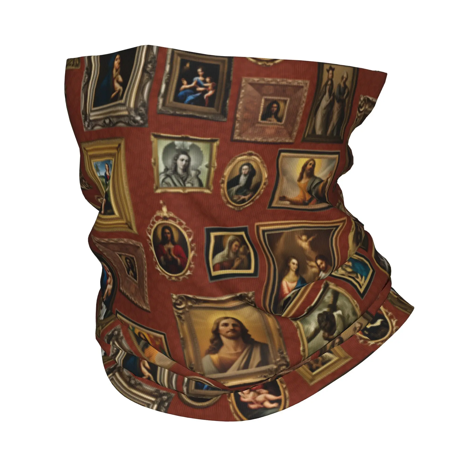 Heavenly Saints Religious Jesus Winter Headband Neck Warmer Hiking Cycling Tube Scarf Christ Religion Faith  Face Bandana Gaiter