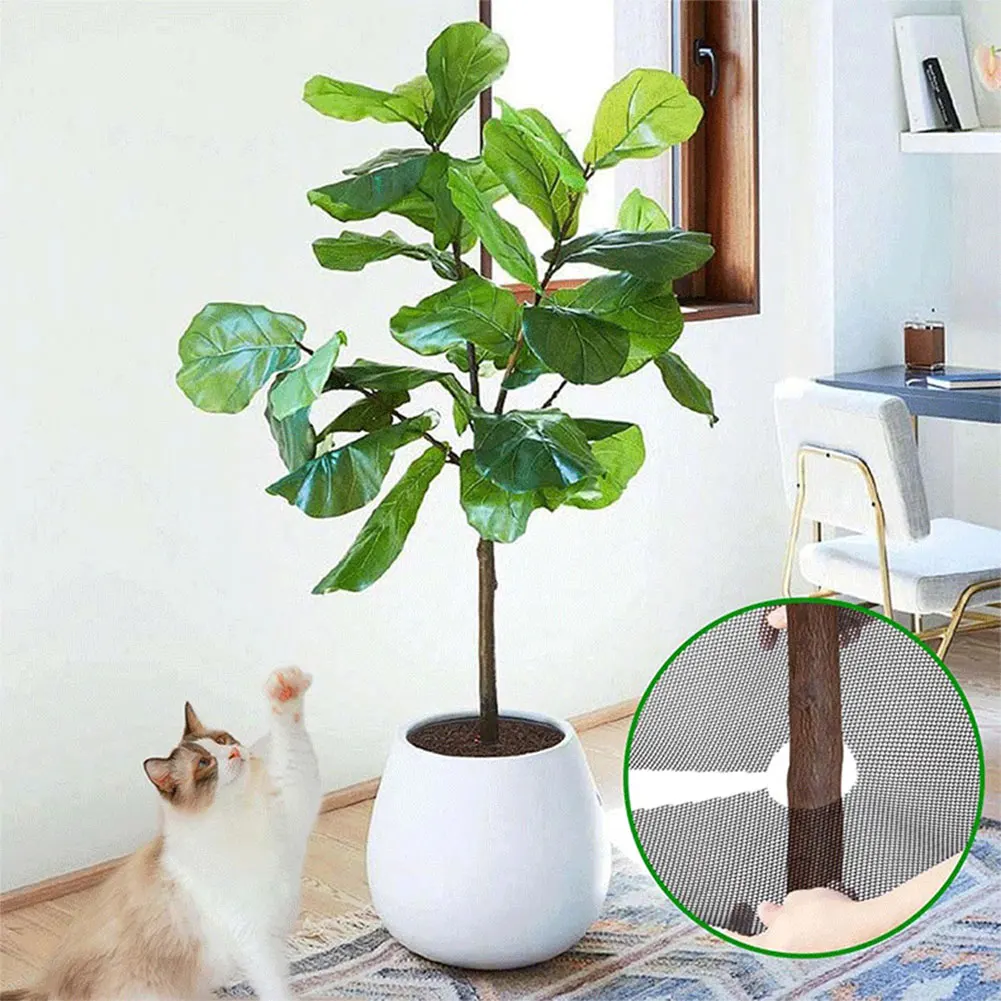 

6 Pcs Plant Pot Cover Cuttable Plant Pot Soil Guard Flower Protection Grid for Outdoor Garden Plant Protection