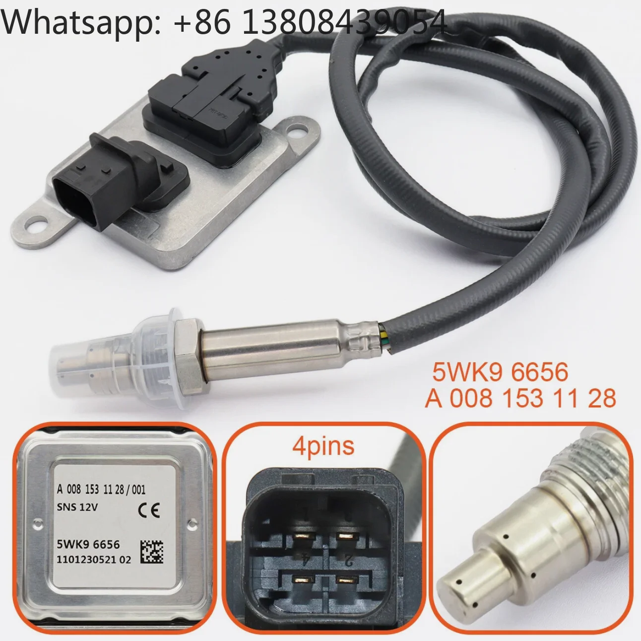New Auto Sensor A0081531128 Nitrogen Oxide NOx Sensor 0111531628 for Mercedes-Benz W176 C117 X156 W166 W221