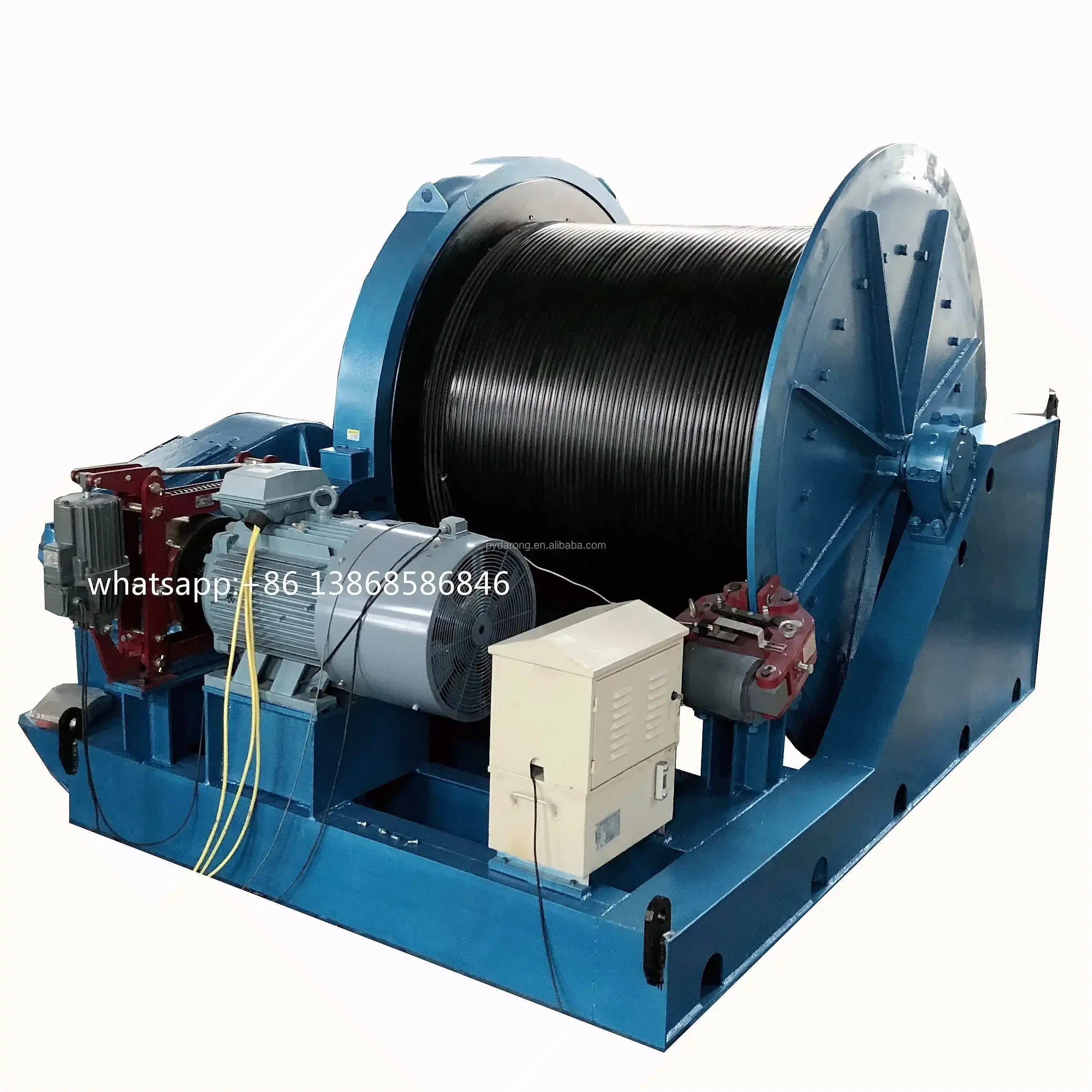 pull  towing winch for sale drum windlass industrial winch cable hoist PLC control lifting