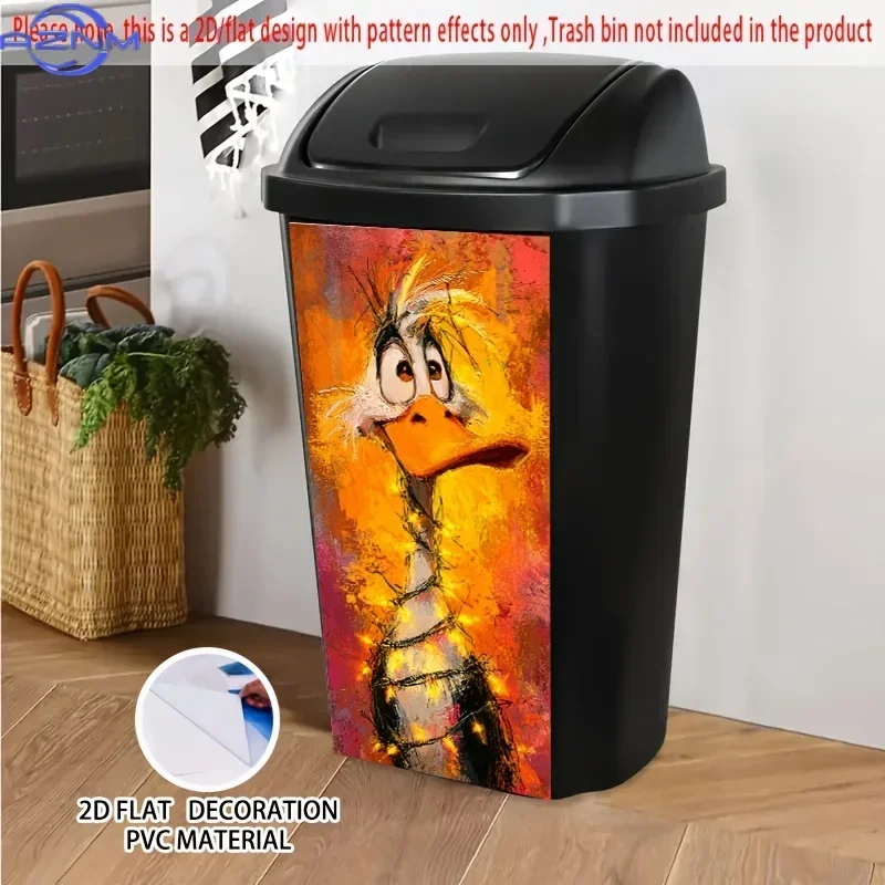 Garbage Bin Decor Sticker DIY Makeover Decal for Indoor & Outdoor Dustbin