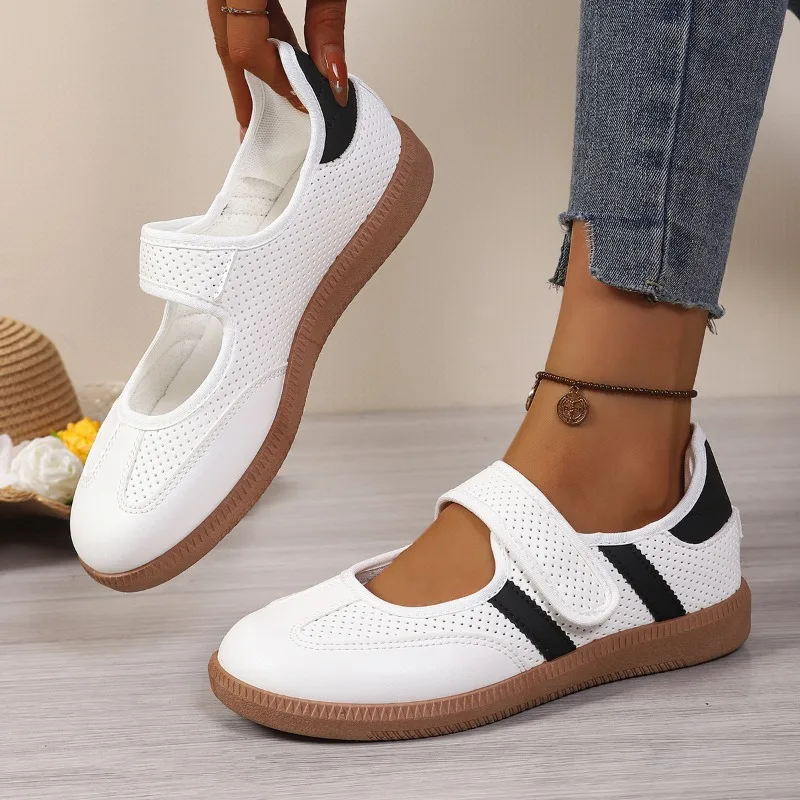 Women's Sneakers Comfortable Vintage Color Blocking Loafers 2026 New Breathable Casual Low Top Women Shoes Zapatillas De Mujer