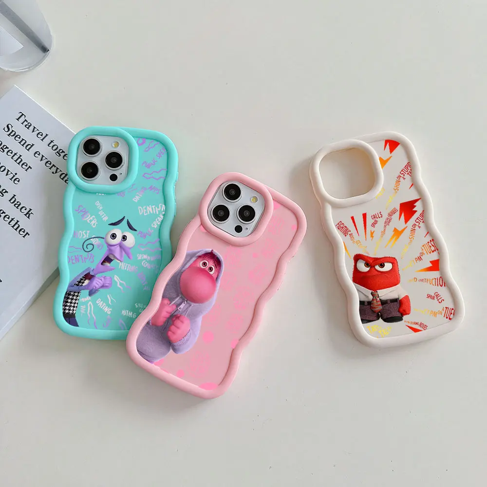 Inside Out 2 Disneys Phone Case for IPhone 16 15 14 13 12 11 Pro Max XR XS X 7 8 Plus SE20 Candy Color Soft TPU Back Cover