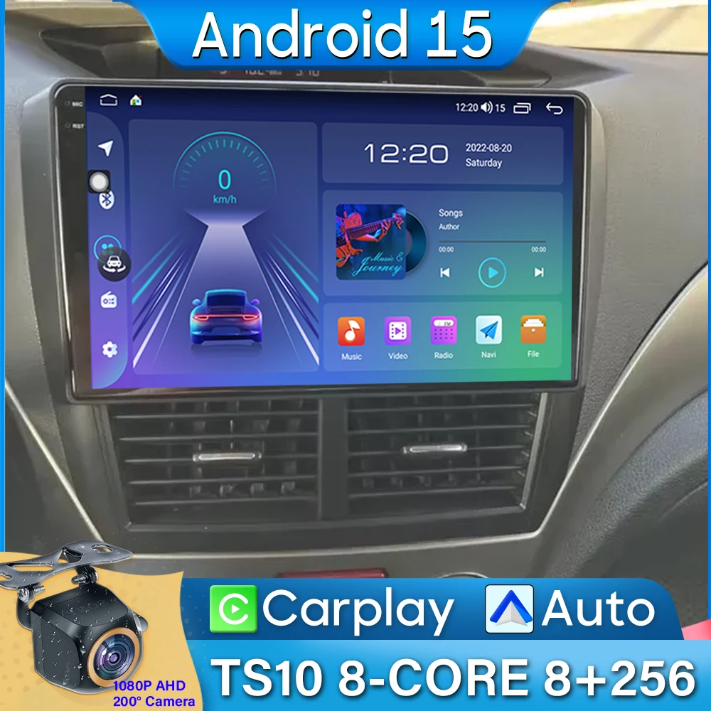 

For Subaru Forester 3 SH WRX 2007-2013 Car Radio Carplay Navigation GPS Android Auto Android 15 Stereo Unit Cam No 2din WiFi 4G