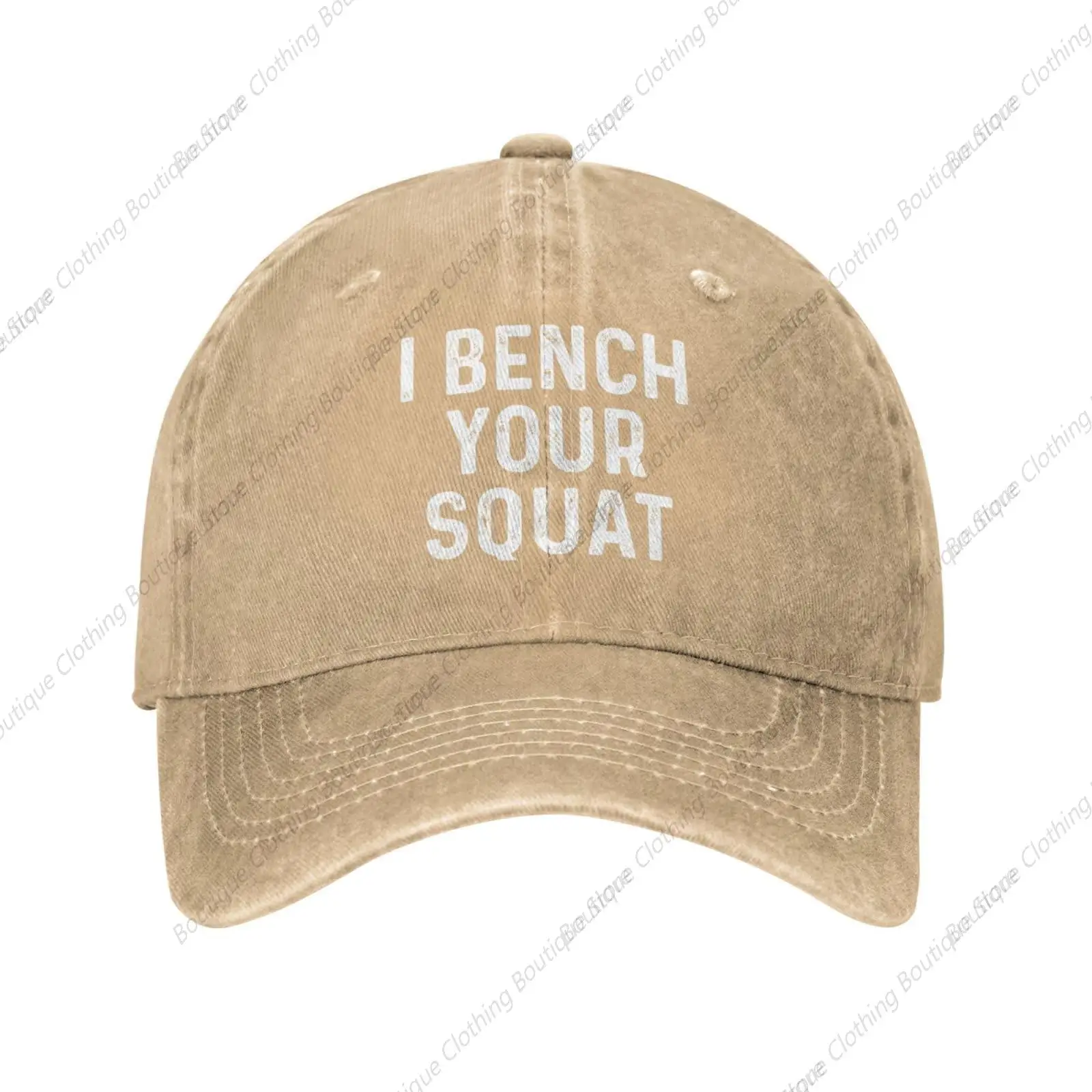 

I Bench Your Squat Hat Women Baseball Cap Adjustable Caps Natural