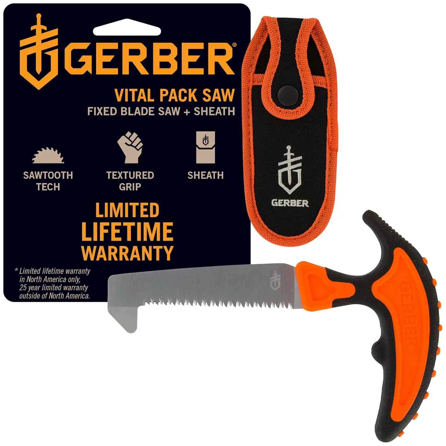 

Compact Saw with Stainless Steel Blade for Camping, Hunting, and Hiking with Sheath