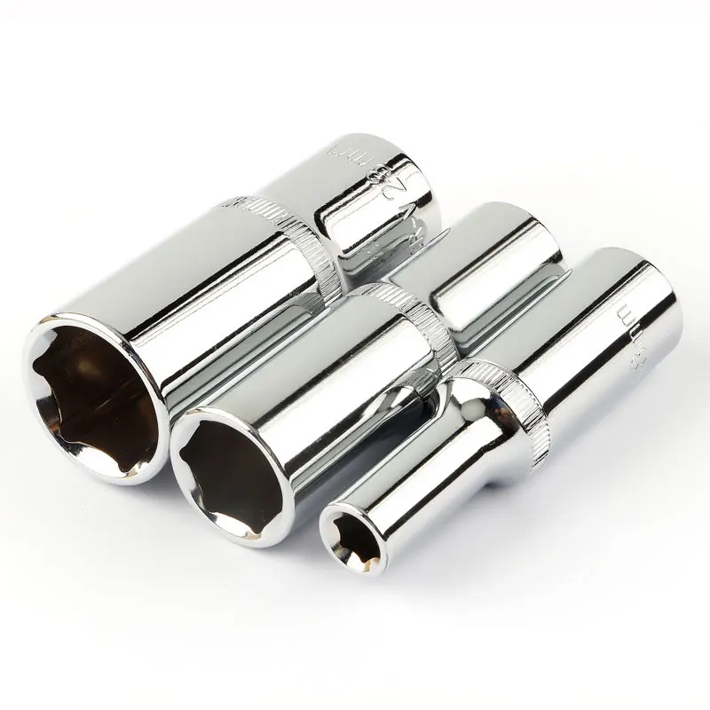 Imagem -06 - Hex Soquete Cabeça Profunda Sockets Drive Long Square Hole 12 12.5 mm Square Hole Auto Repair Ratchet Wrench Tool 78 mm Comprimento 1pc