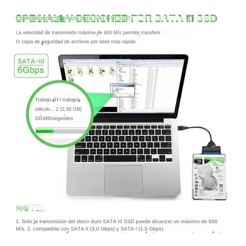 SATA 3 To USB 3.0 Adapter Cable USB To SATA Cable Support 22 pin For 2.5 Inch External HDD SSD Hard Drive PC Computer Connector