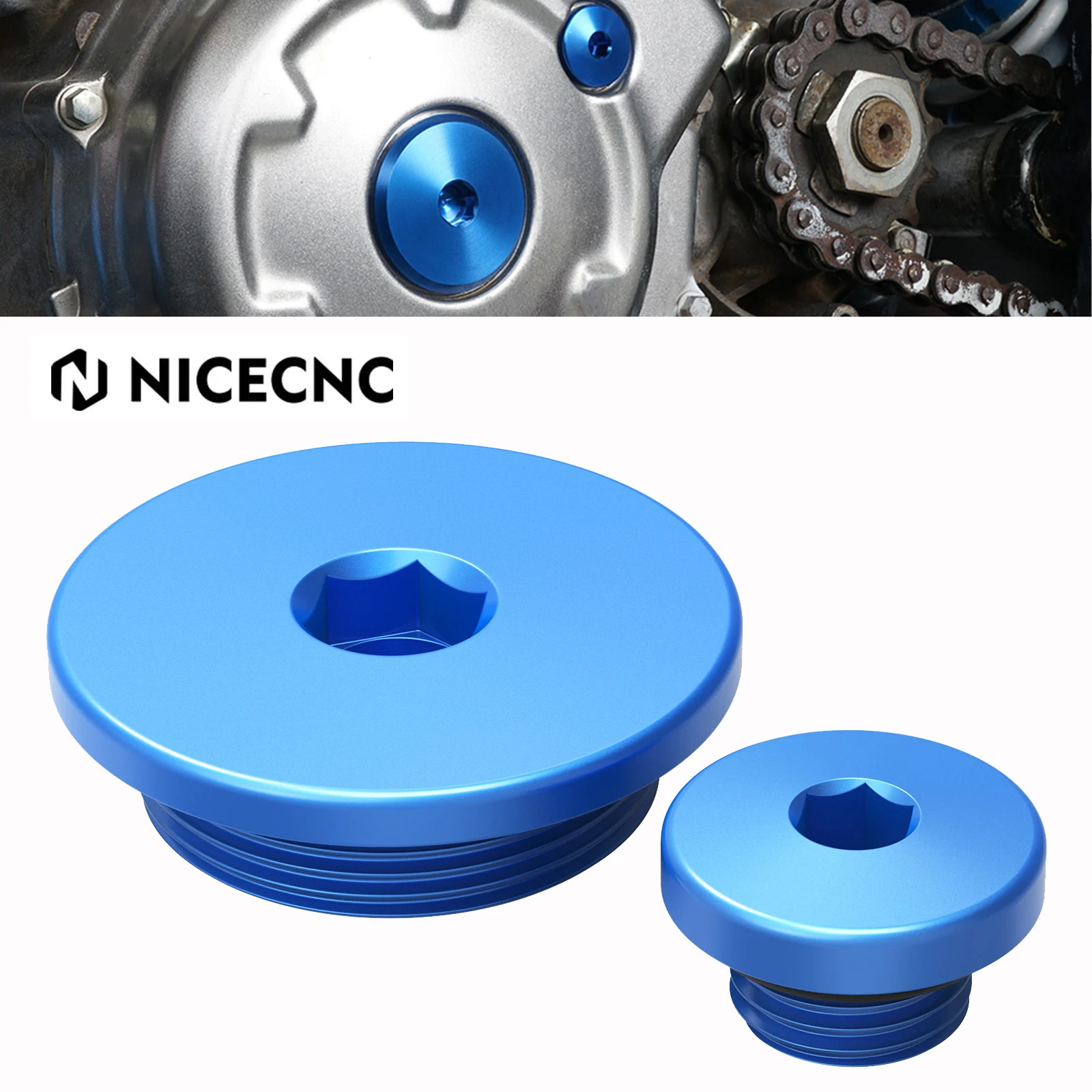 NICECNC For Yamaha WR250R WR250X WR 426F 250F 400F YZ 250F 450F 426F 400F TTR 50 XV XT Serow VIRAGO 250 Engine Timing Plug Cover