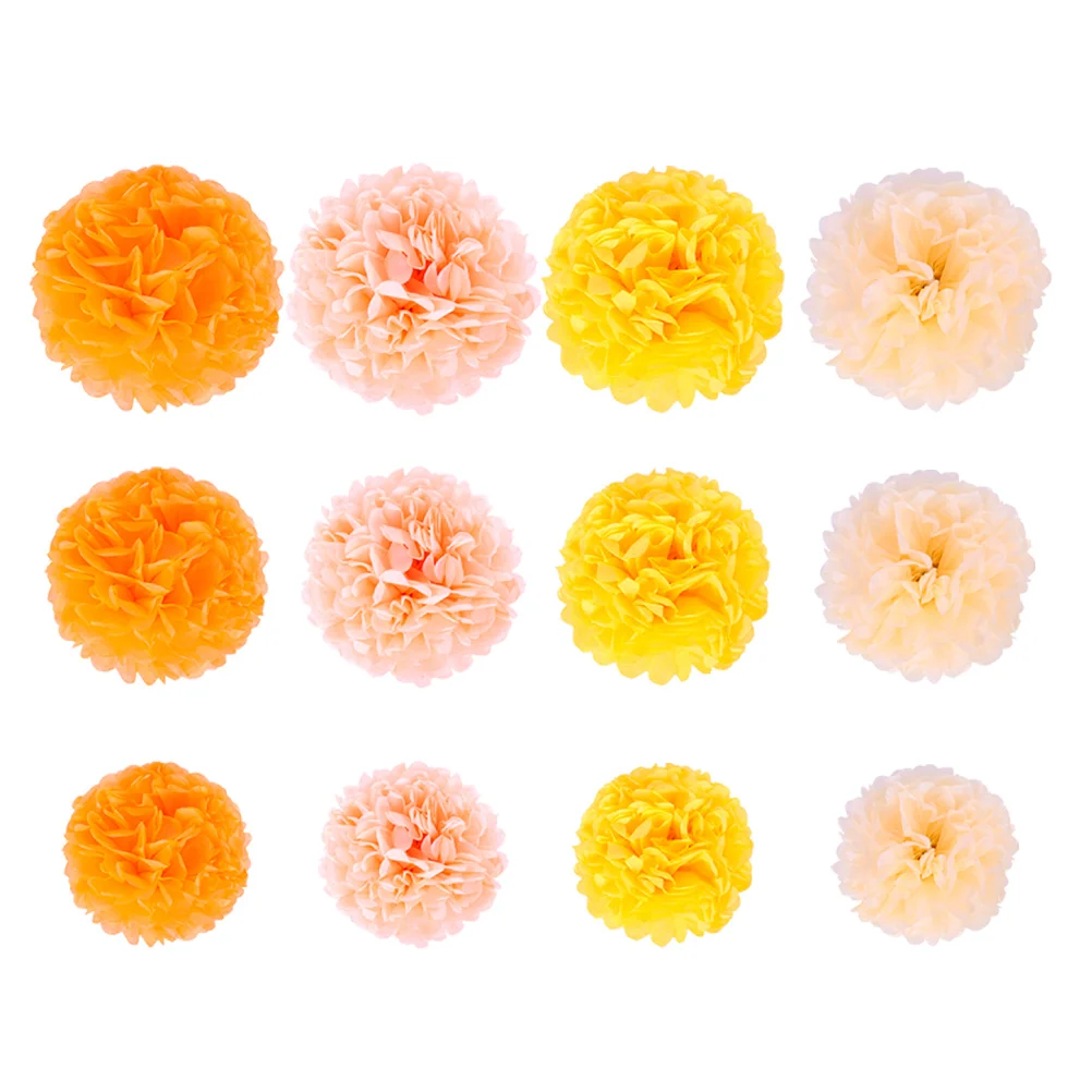 

12 Pcs Decor Party Decoration Flower Adornment Fake Ornament Paper Flowers Window