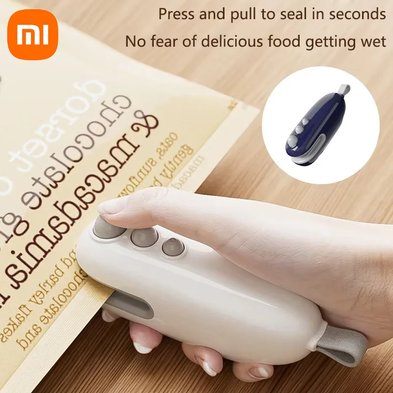 Xiaomi Sluitmachine Oplaadbare 2 In 1 Heat Bag Sealer Handheld Pakket Snack Seal Machine Thermische Plastic Zakken Sealer