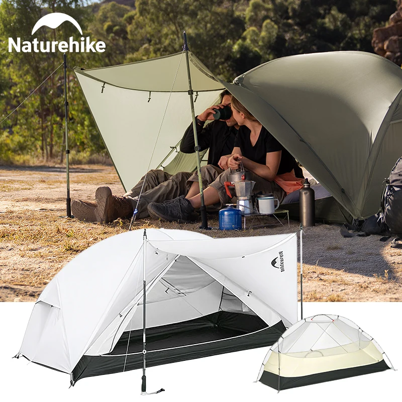 Tente Naturehike Mongar Pro 1 2 3, nouvelle tente de camping 2025, abri en nylon 20D, tente imperméable pour randonnée, tente ultralégère avec auvent