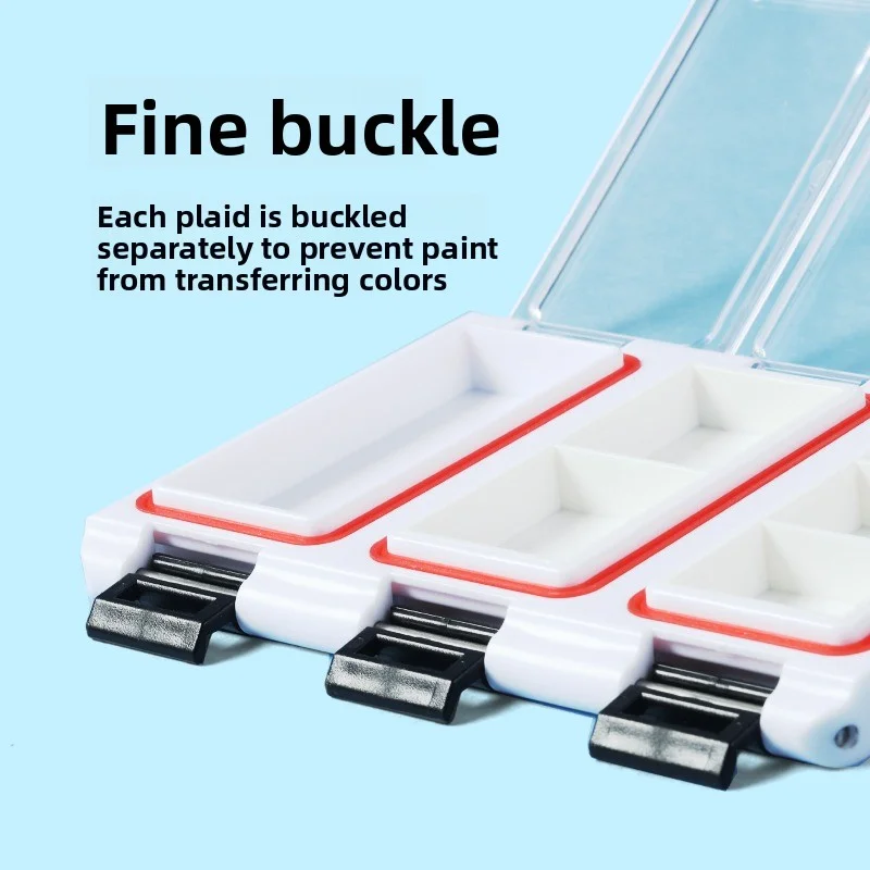 صندوق ترطيب بالألوان المائية، مسحوق مائي للطلاء، ألوان مائية من الأكريليك، صندوق خلط الألوان والتغليف،