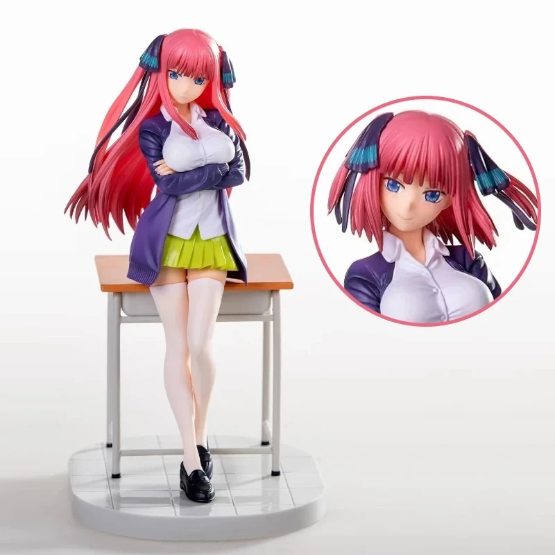 

20CM PVC Anime Figure Quintessential Quintuplets Action Figuras Miku Nakano the 3rd Girl On Desk Anime Sexy Beauty Model Toys