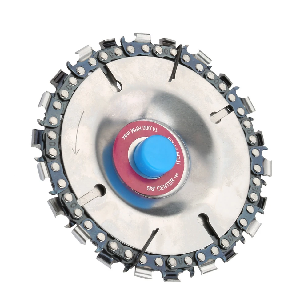 Disco de serra de corrente de moagem de ângulo 4 polegadas/5 polegadas corrente de moedor de ângulo vermelho/placa de 22 dentes rebolo escultura em madeira disco de serra