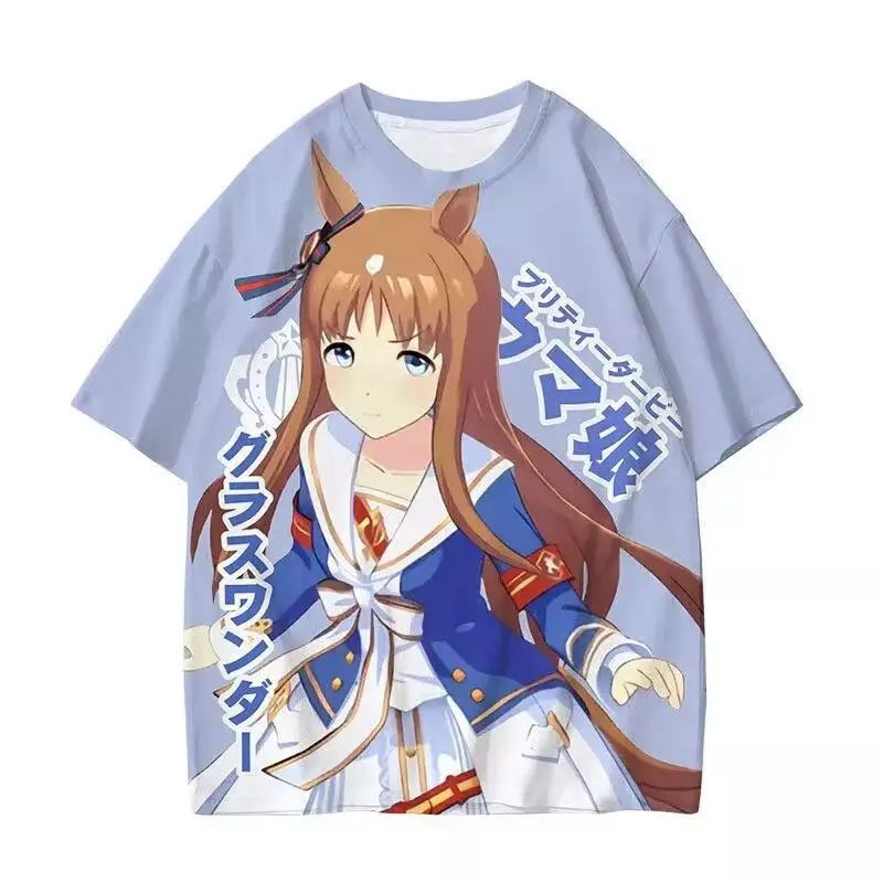 New Jockey Anime T-Shirt Top Y2k Top Men and Women Kawaii Graphic Digital Printing Oversized T Shirt Polyester Material Clothing