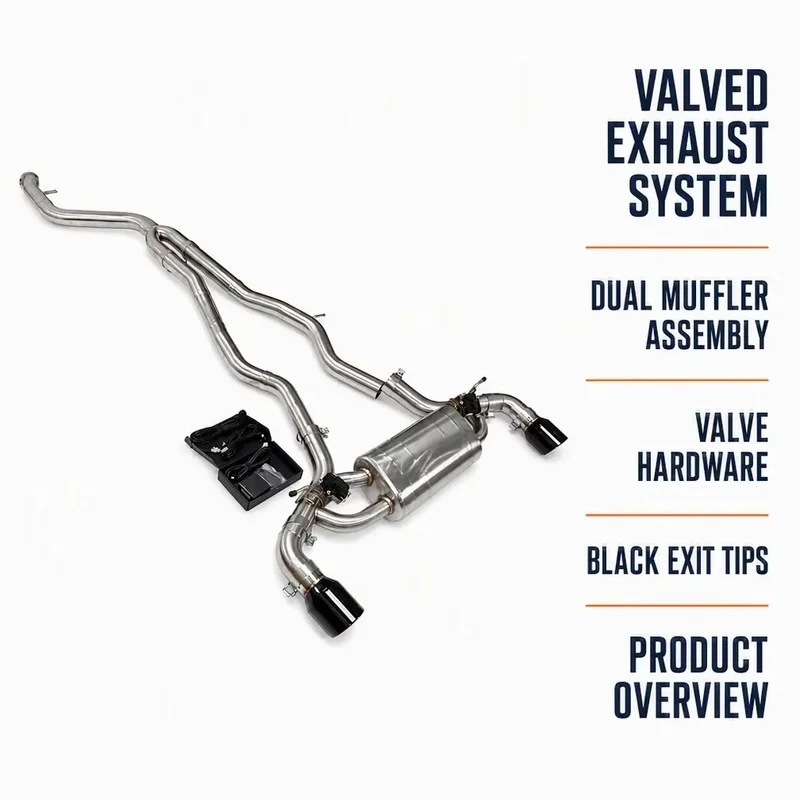 High Quality 304 Stainless Steel Valvetronic Cat-Back Exhaust Toyota Supra A90 B58 3.0T 2019-2024 Mandrel Bent Quad Tips Premium
