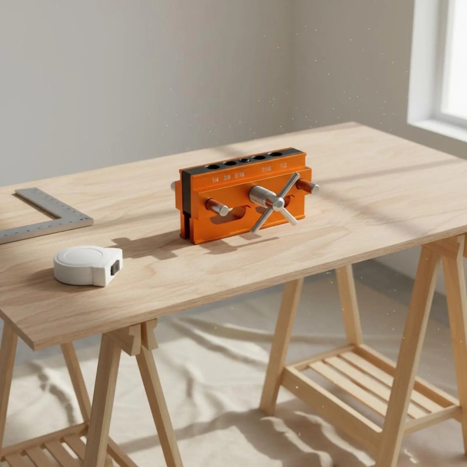 

Wood Dowel Drilling Jig Centering Positioning Dowel Jig Hole Drilling Guide Easy to Use Woodworking Tool for DIYers, Home Repair