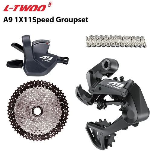 Imagen 1 del producto Grupo LTWOO A9 de 1x11 velocidades para bicicleta de montaña MTB, palanca de cambios de 11V, desviador trasero, cadena VXM, Cassette Sunshine, piezas de bicicleta