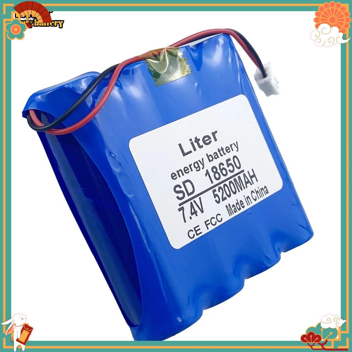 7.4V 18650 Lithium Battery Pack 2S2P 5.2ah 6ah 6.6ah  Fishing LED Light Bluetooth Speaker 8.4V Emergency DIY batteries with PCB