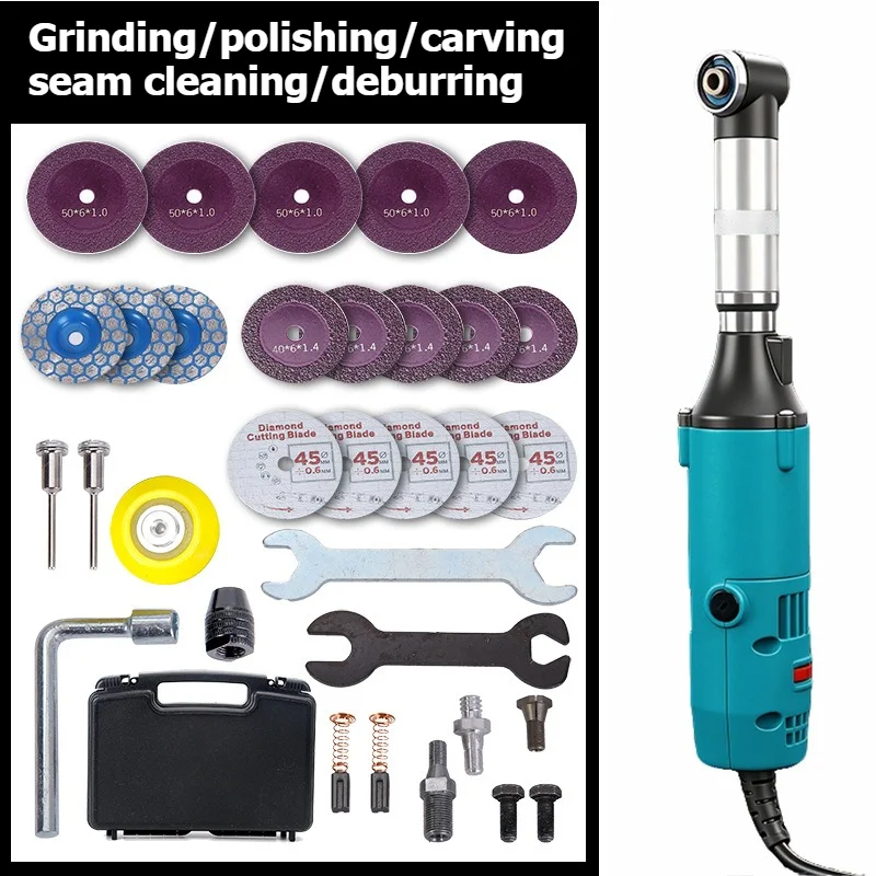 

220V 350W Micro Angle Grinder Multifunction Electric 90° Elbow Grinding Machine Die Polishing Machine