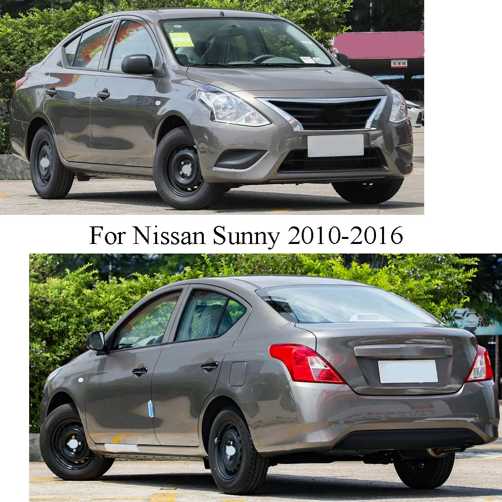 For Nissan Sunny 2010 2011 2012 2013 2014 2015 2016 2017 Car Sticker Garnish Pillar Window Middle Strip Trim Frame Hoods