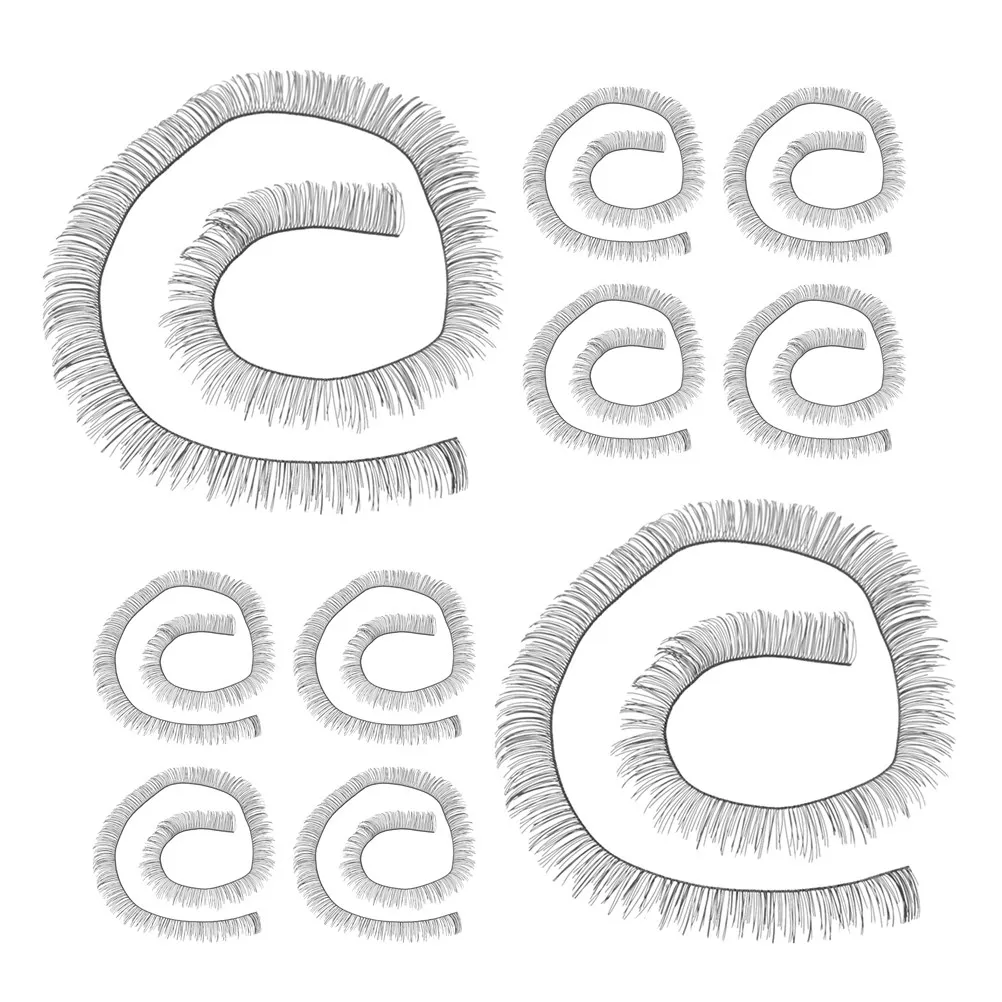 20Pcs Artificial Eyelashes Strips Small Fake Lashes Accessories DIY Custom Length Eye Makeup Supplies Eyelash