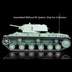 Carro armato statico di modello 1/16 del KV-1 sovietico di plastica lungo di 3878 Heng senza TH08756-SMT2 della batteria del sistema di RC