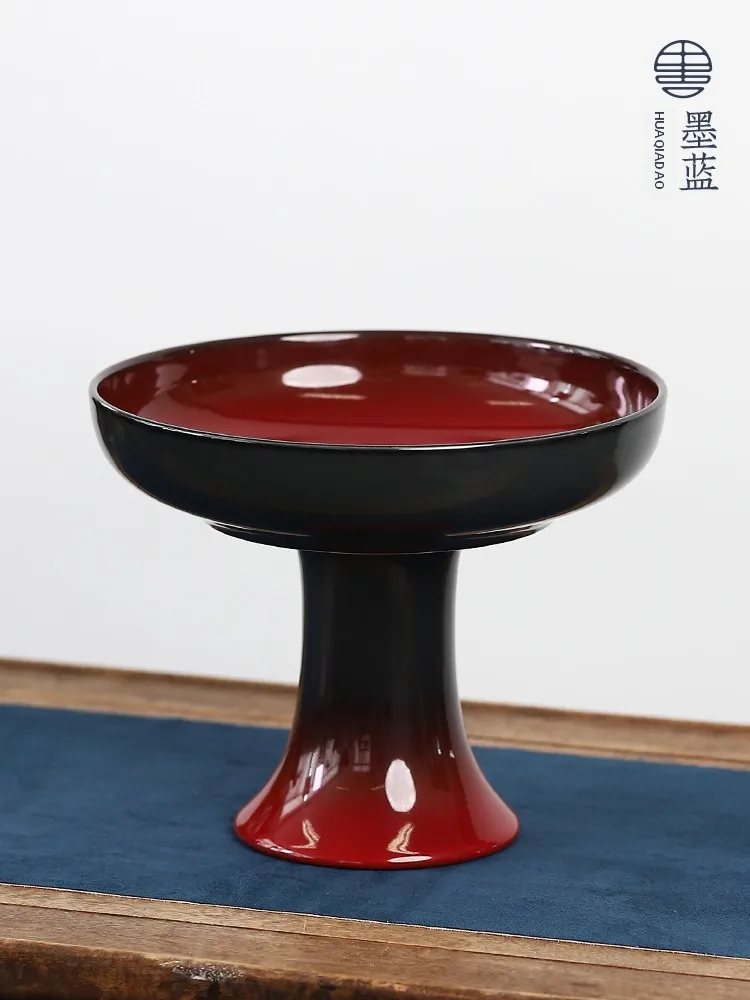 large-cerc-high-footed-bowl-glazed-in-red-for-flower-arrangement-tea-room-snas-plate-traditional-chinese-sle-round-mouth