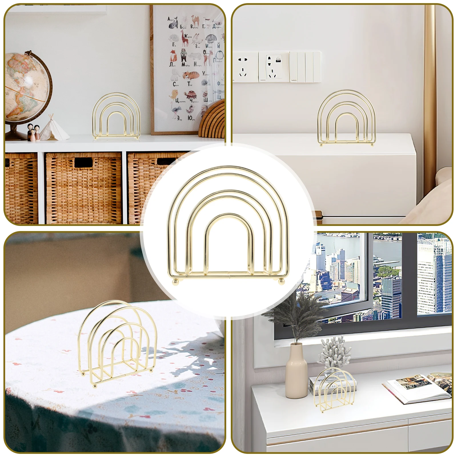

Vertical Metal Napkin Holder Iron Tabletop Tissue Rack Organizer For Dining Room Kitchen Restaurant Decorative Stand Home Decor