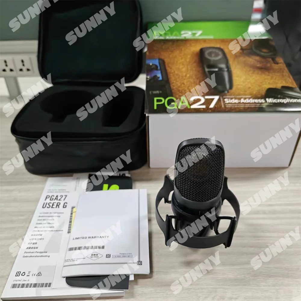 SUNNY PGA27 Condenser Microphone Large-Diaphragm Side-Address Mic for Vocal/Acoustic Recording and Live Performance