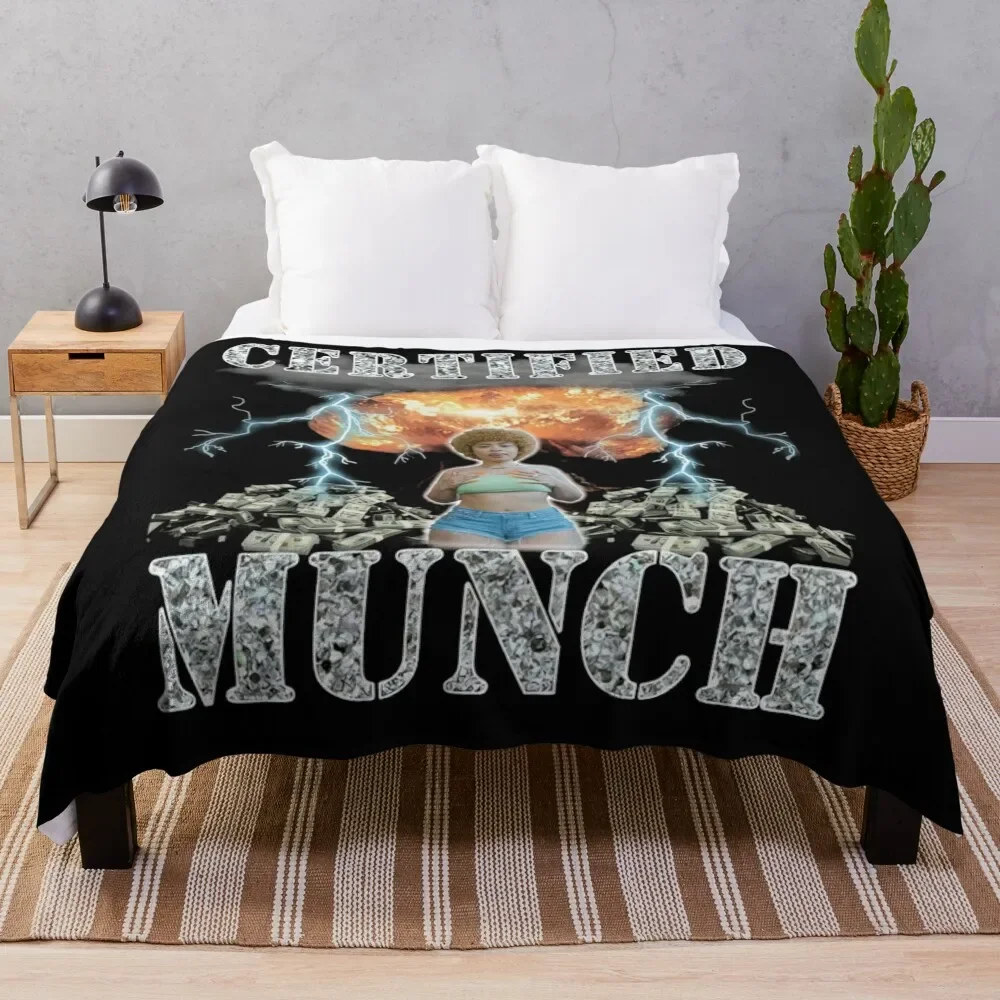 Certified Munch Throw Blanket Sofa Quilt christmas decoration warm winter Cute Plaid Blankets