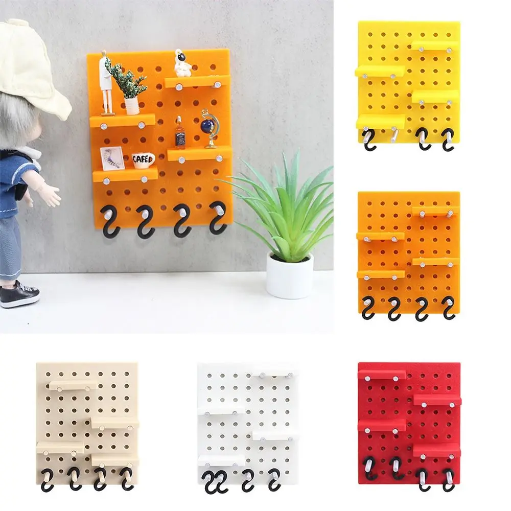 1/12 Scale Dollhouse Hole BoardพลาสติกMulticolor Miniature Pegboardตุ๊กตาอุปกรณ์เสริมทิวทัศน์ทําตารางทรายชุดของขวัญของเล่น