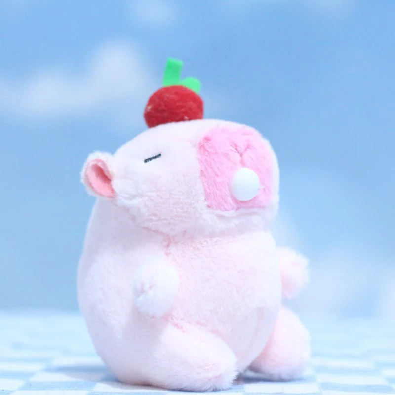 Pendentif en peluche Bubble Blowing Capybara, sac de beurre, porte-clés cadeau, 1PC