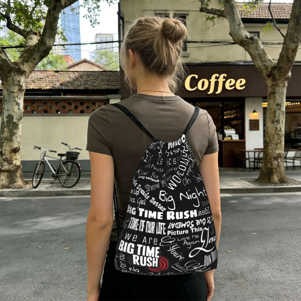 Big Time Rush Band Backpacks Fashion Drawstring Bags Shoes Bag Book Bags for Travel School