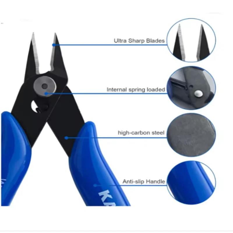 1/5/10pcs Diagonal Pliers Carbon Steel Pliers Electrical Wire Cable Cutters Cutting Side Snips Flush Pliers Nipper Hand Tools