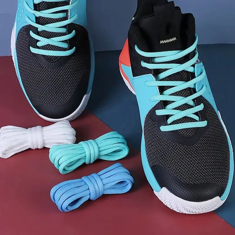 Classic Half-round Shoelaces for Basketball Sneakers Color Flat Semicircular Shoelace Durable without fading Shoelaces Man Woman