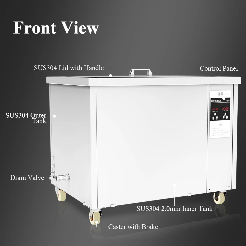 

108L DPF Metal Mold Parts Oil Rust Degreaser Washing Equipment Time Heat Set 40kHz 45kHz Industrial Ultrasonic Cleaner Machine