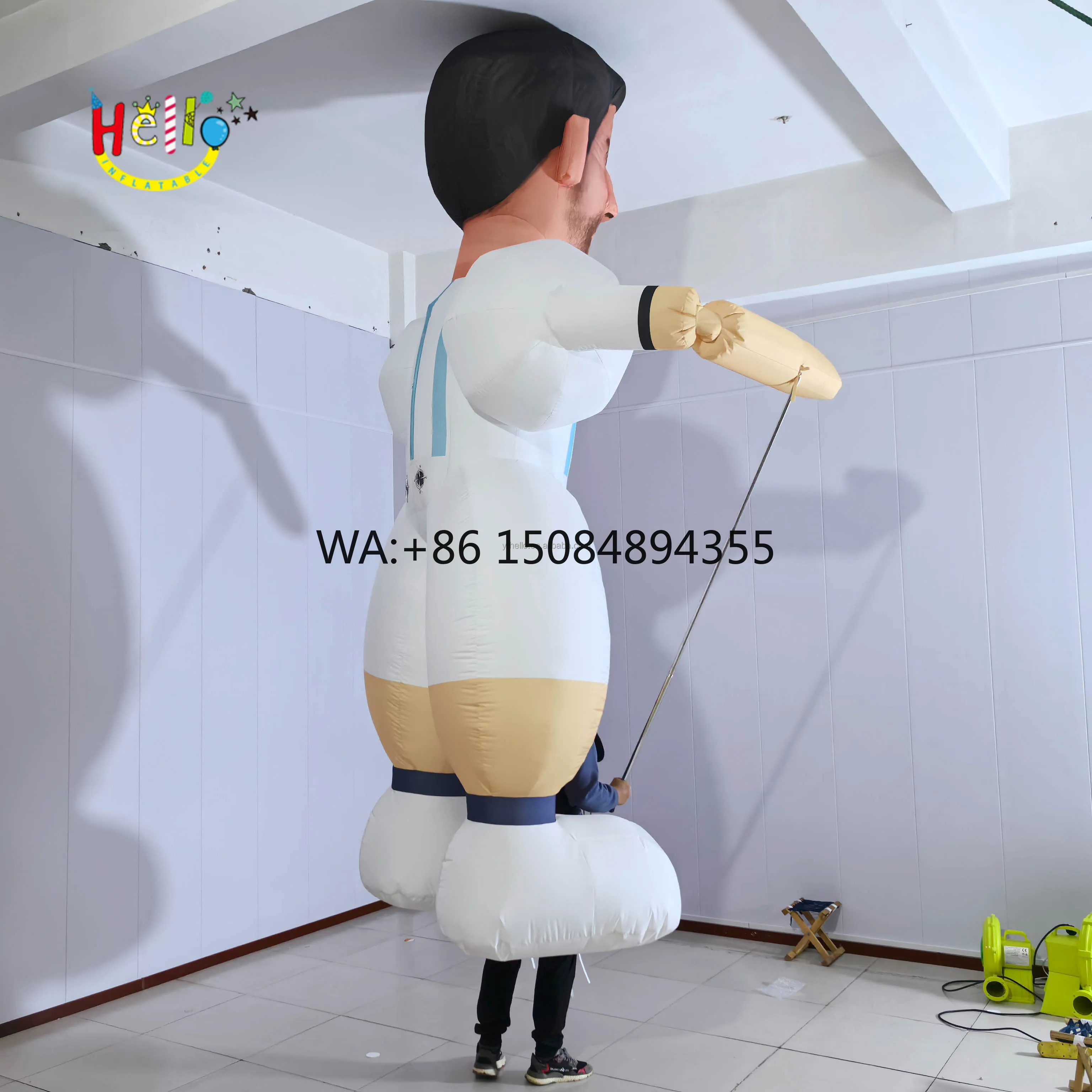 Newest Produce Inflatable Sports Star Parade Puppet Walking Inflatable Sportsman Puppet