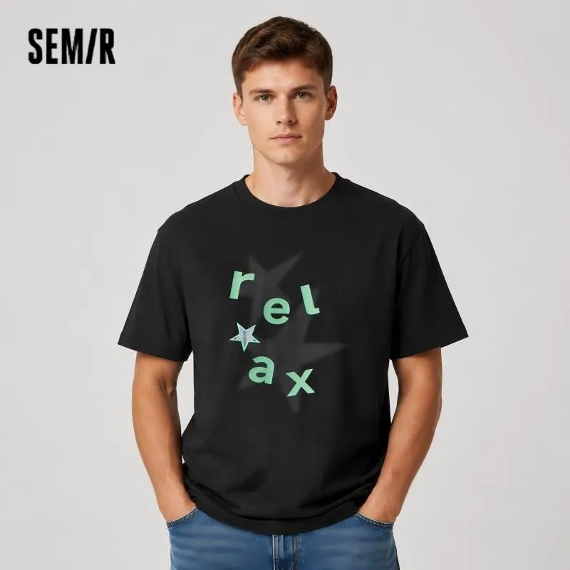 Semir Men Tshirt Tie Dye Star Printed Moisture Wicking Quick Dry Knit Couple Style 2026 Summer Casual Top