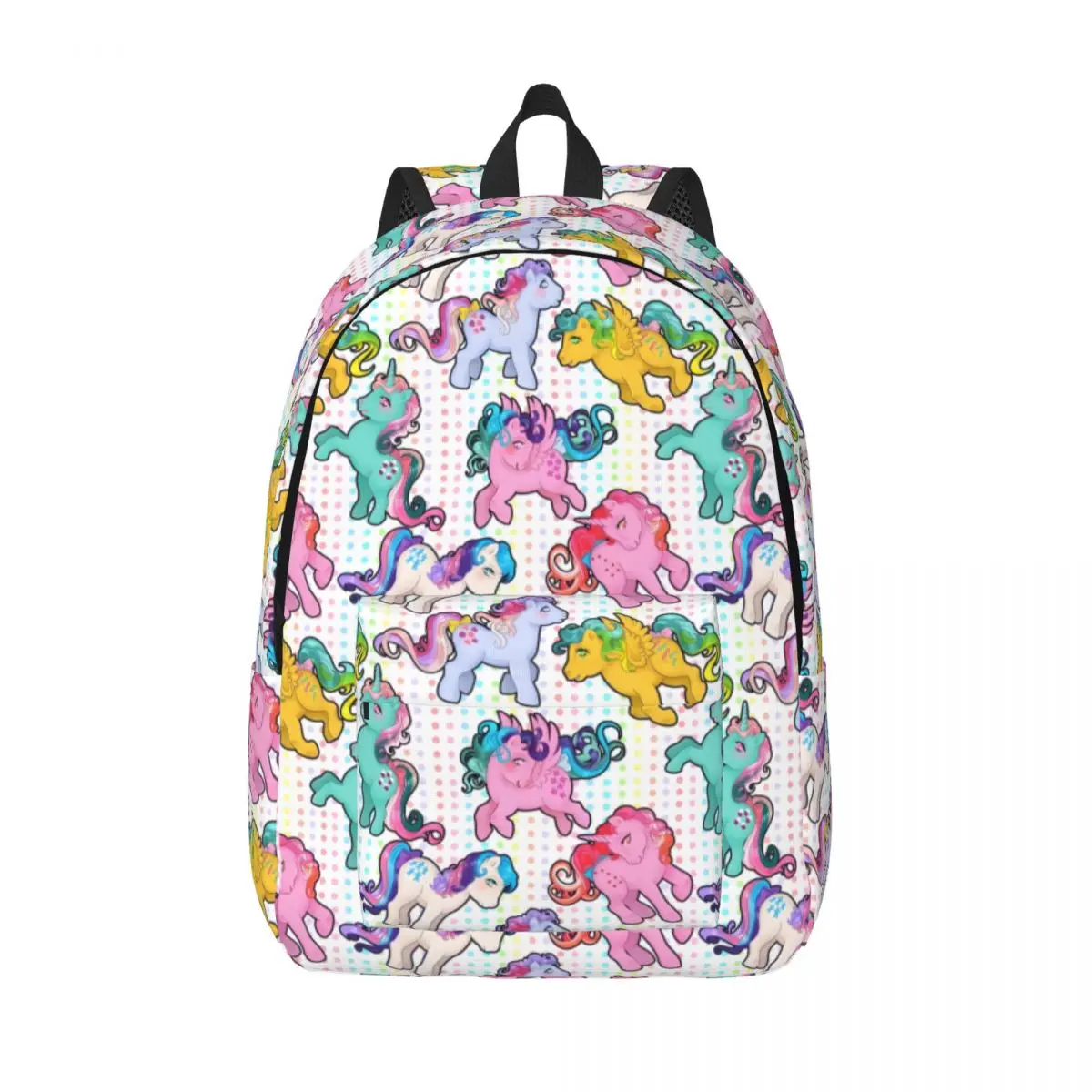 Twinkle Eye G1 Ponies Rucksack My Little Pony Girl Boy Adjustable Strap For School Back To School Gift Multi Compartment Bookbag