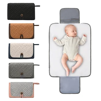 Cambiador de pañales para bebé recién nacido, colchoneta portátil multifunción, plegable, impermeable, colchón de cama infantil