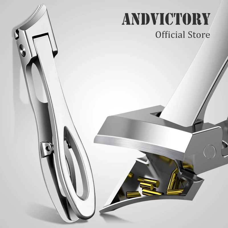 

1Pcs Slanted Edge Nail Clippers with Catcher Stainless Steel Ingrown Fingernail Toenail Cutter Trimmer Manicure Tools