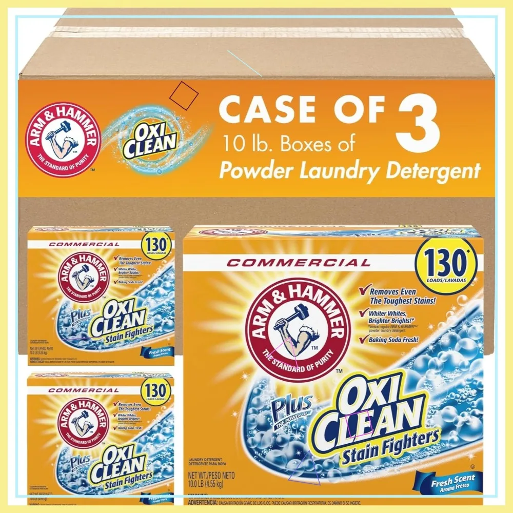 

OxiClean Fresh Scent Laundry Detergent Powder, 9.92 lb Pack of 3 for Deep Cleaning
