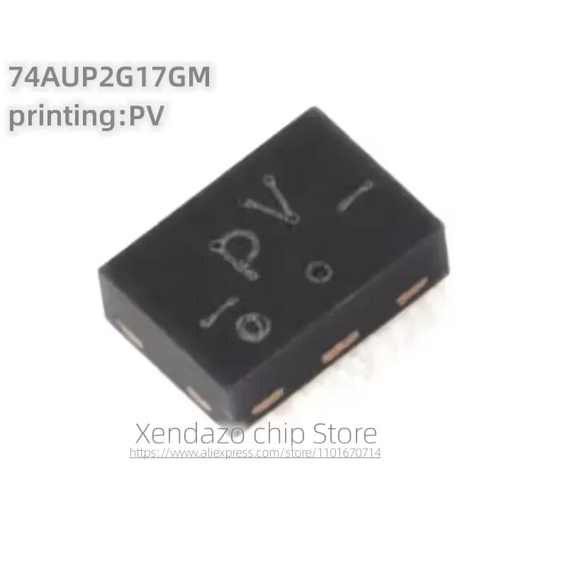 10pcs/lot 74AUP2G17GM printing PV XSON-6 package Original genuine Low power dual channel Schmitt trigger chip