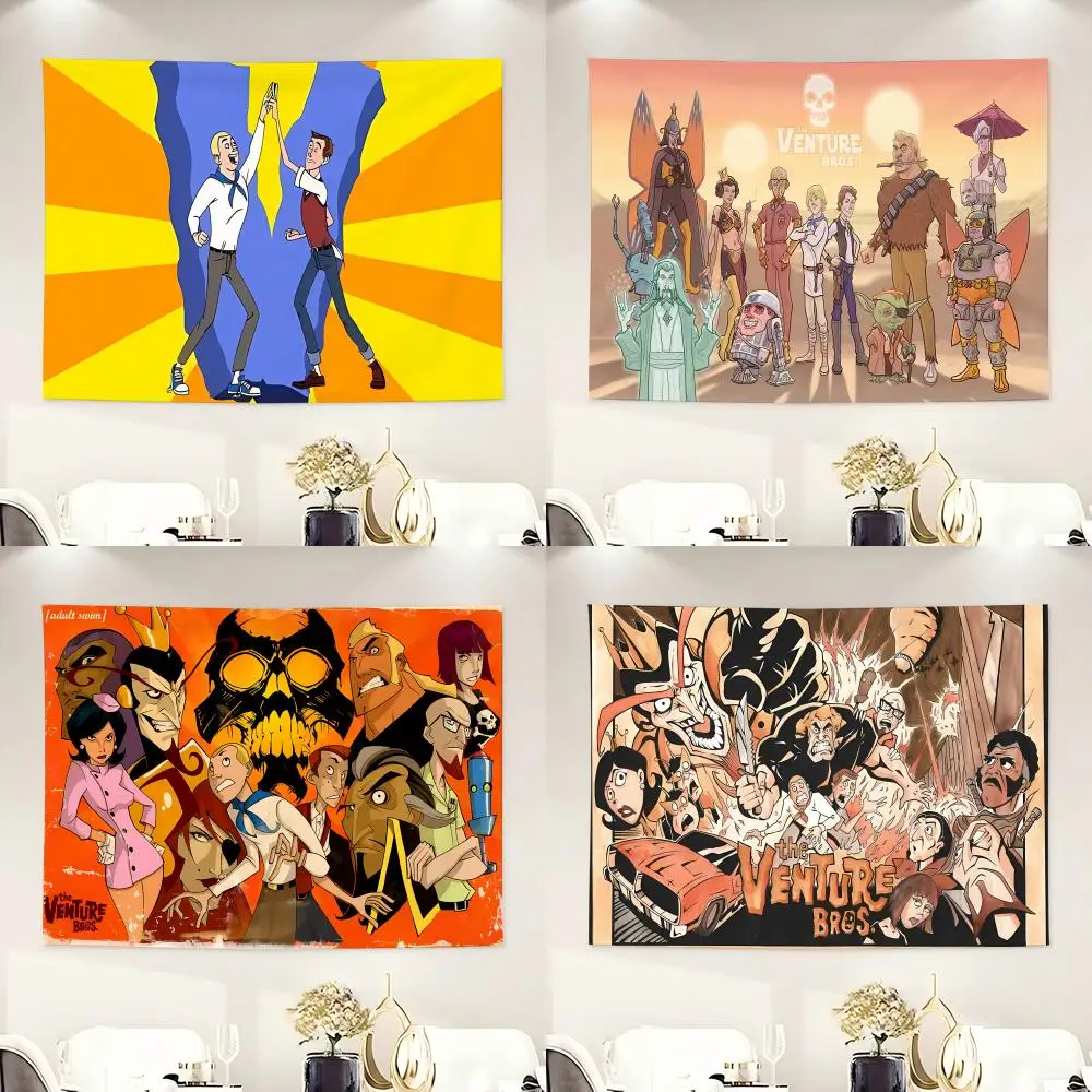 Quirky Casual Movie The V-Venture Bros Tapestry Tapestry Soft Lightweight Wall Art Decor for Living Home Room Bedroom