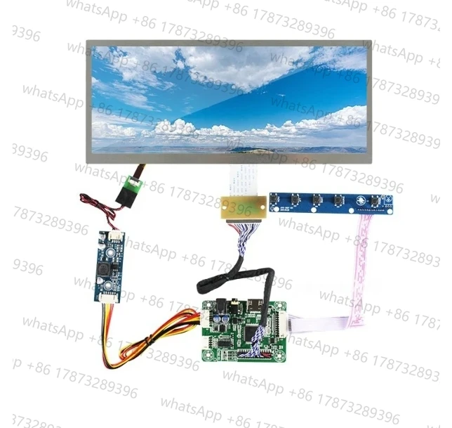 

10.3" HSD103KPW2-A10 1920X720 LCD IPS Screen For Sim Racing Digital Dashboard Car Gauge Display HDMI VGA LCD Drive Board