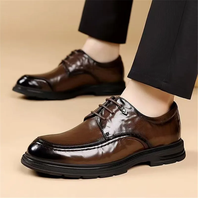 

Men's Casual Professional Leather Shoes Lace Up Classic Business Leather footwear Fashion Men Shoe Zapatos Footwear